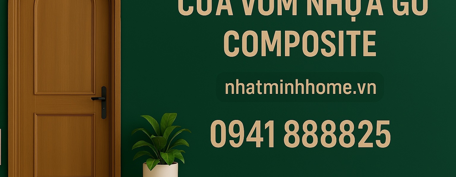 Cửa Vòm Nhựa Gỗ Composite Hiện Đại, Cao Cấp