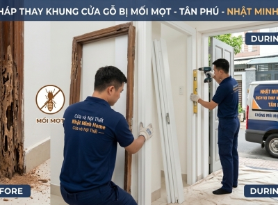 Thay Khung Cửa Gỗ Bị Mối Mọt Bằng Khung Composite Tại Tân Phú