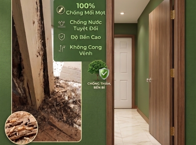 THAY KHUNG CỬA GỖ MỐI MỌT TẠI BÌNH TÂN – GIẢI PHÁP KHẮC PHỤC TRIỆT ĐỂ BẰNG KHUNG NHỰA COMPOSITE