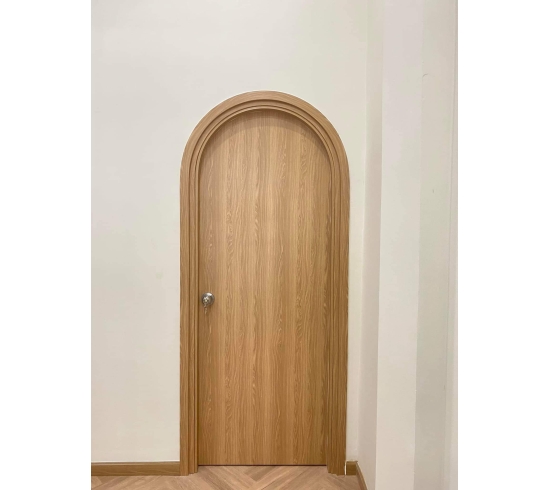 cửa vòm nhựa mẫu hiện đại kết hợp khóa điện tử thông minh