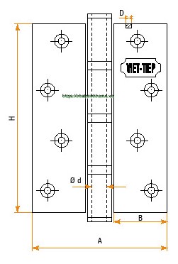 bản vẽ cấu tạo bản lề lá, bẩn lề bướm