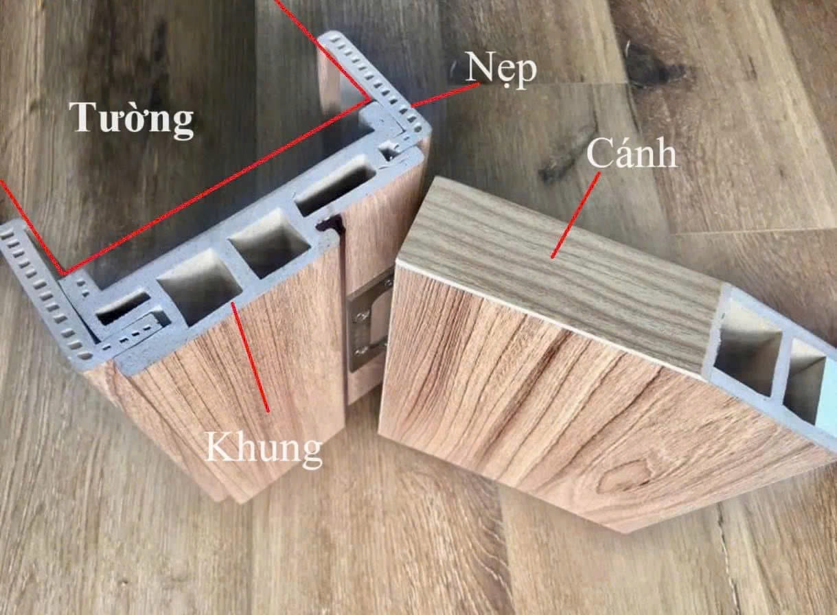 cấu tạo cửa nhựa composite koss giá rẻ