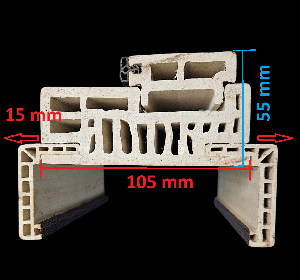 Thanh profile khung cửa nhựa gỗ Composite dùng cho cửa nội thất