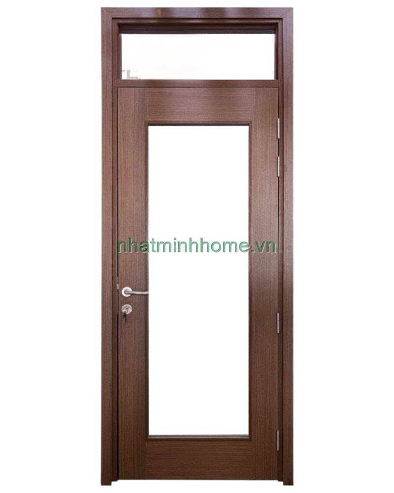 cửa văn phòng gỗ mdf an cường, với ô kính lớn