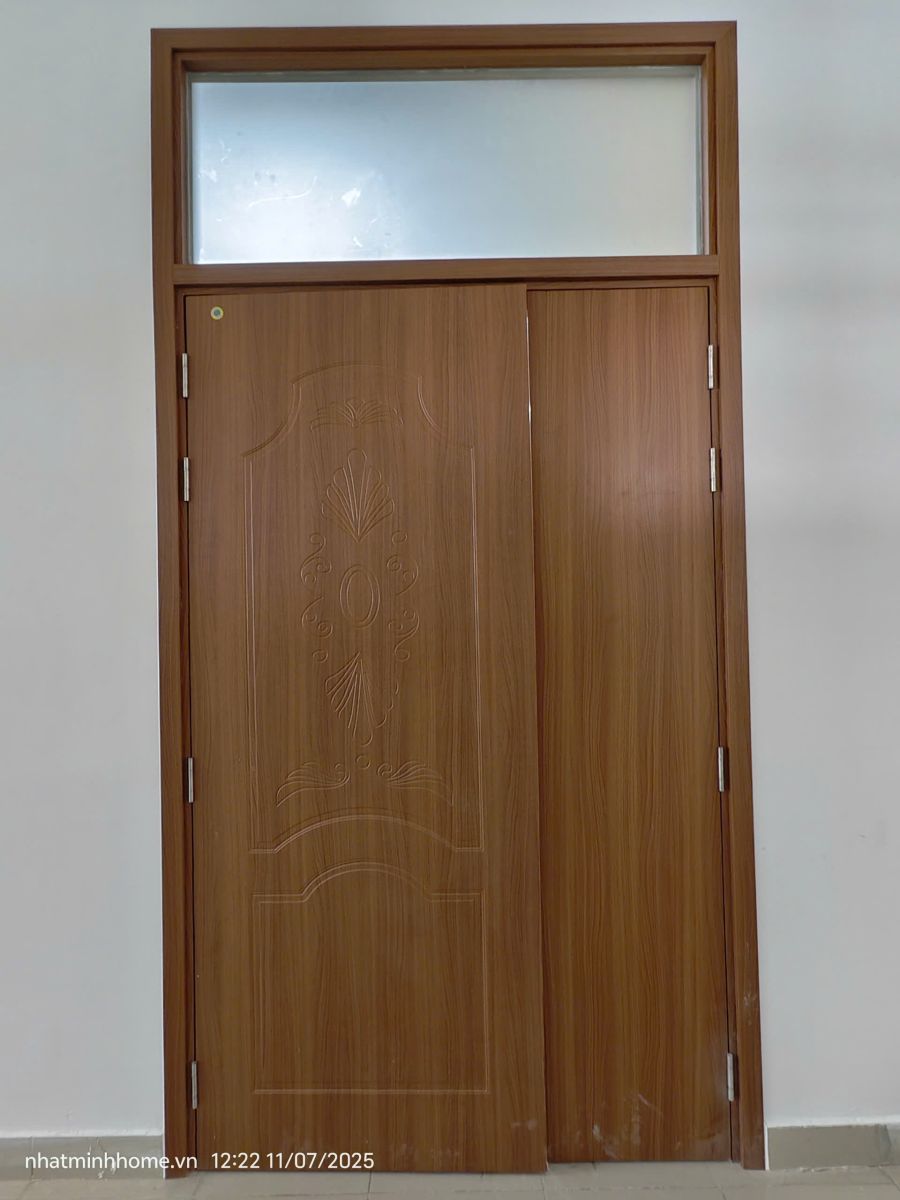 cửa composite 2 cánh có ô fix