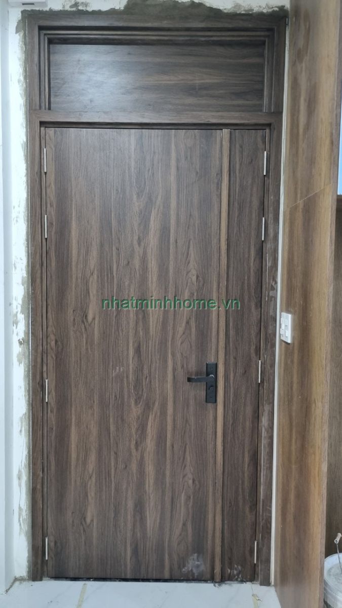 cửa 2 cánh mẹ bồng con nhựa gỗ composite