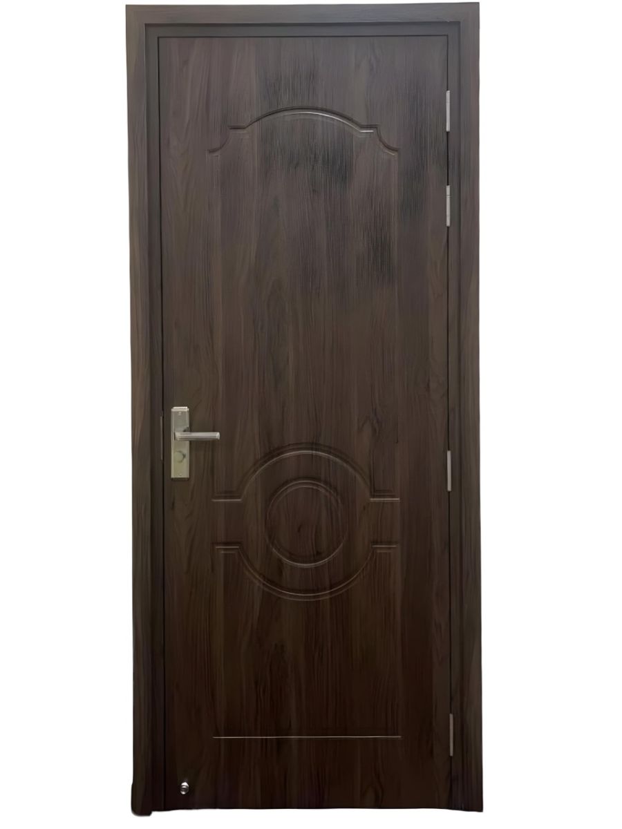 Mẫu cửa Composite phủ da vân gỗ óc chó walnut