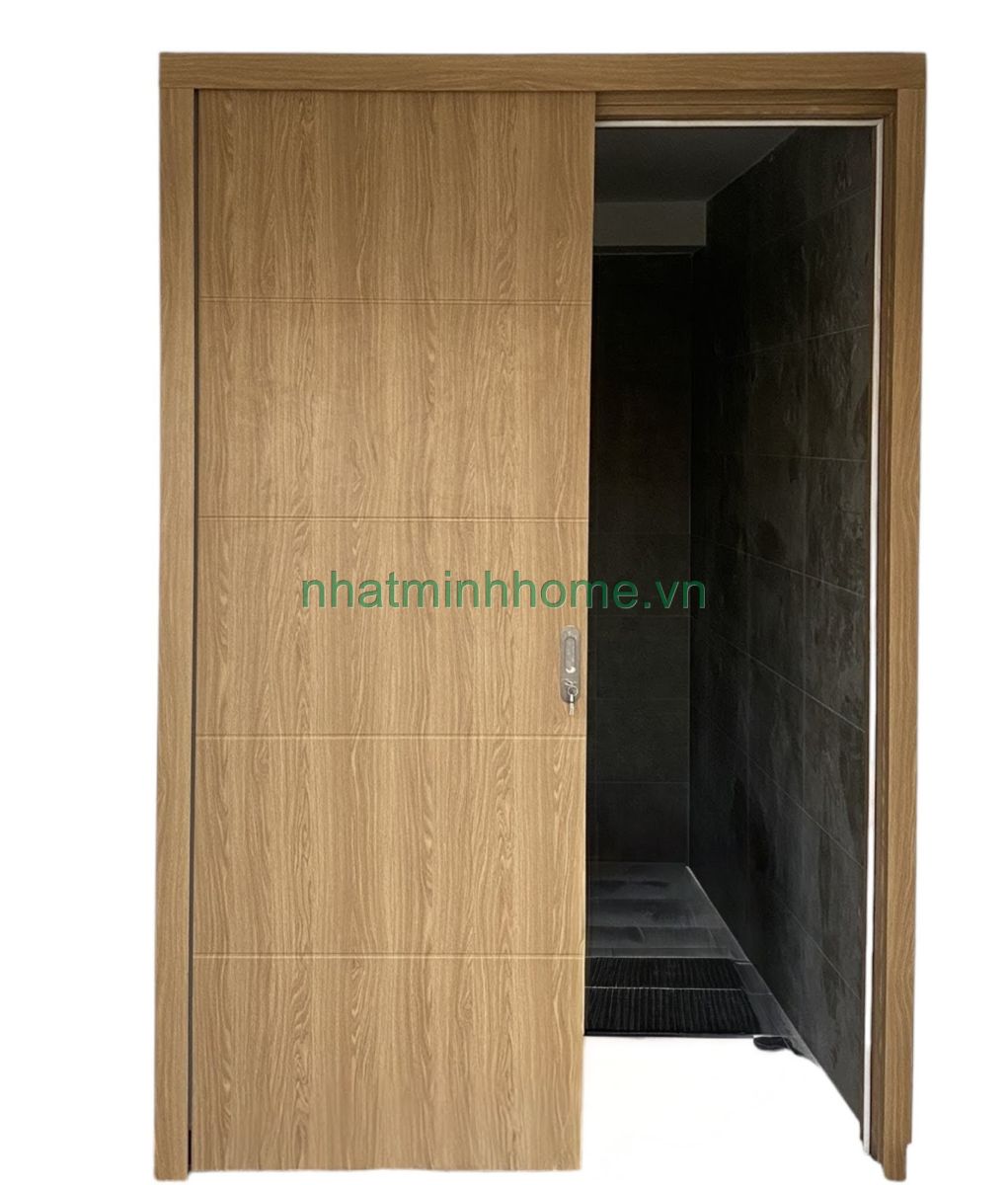 cửa nhựa gỗ composite cao cấp làm cửa lùa