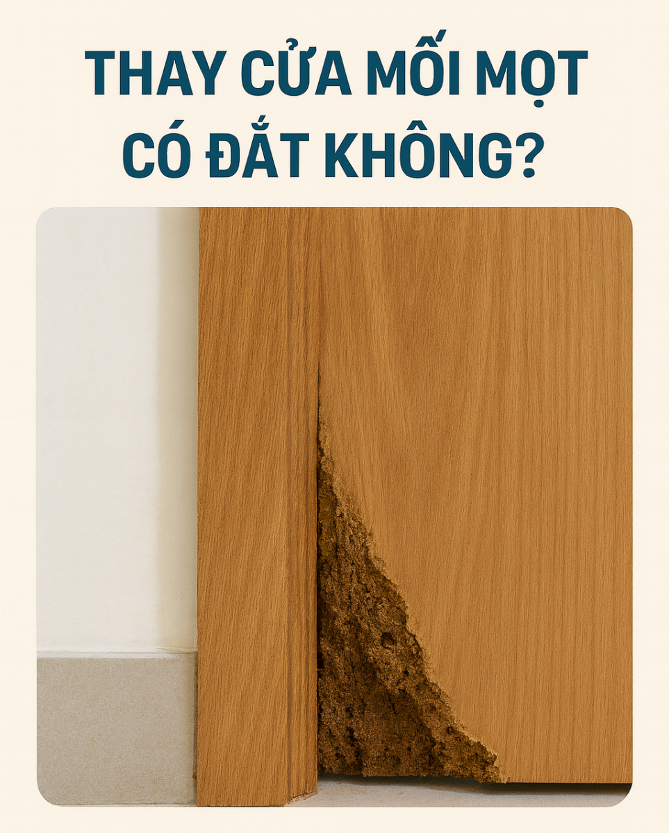 thay khung cửa gỗ hư hỏng bằng khung nhựa có đắt không