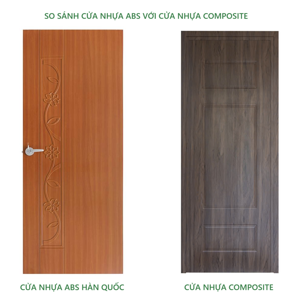 so sánh cửa nhựa gỗ composite với cửa nhựa abs hàn quốc