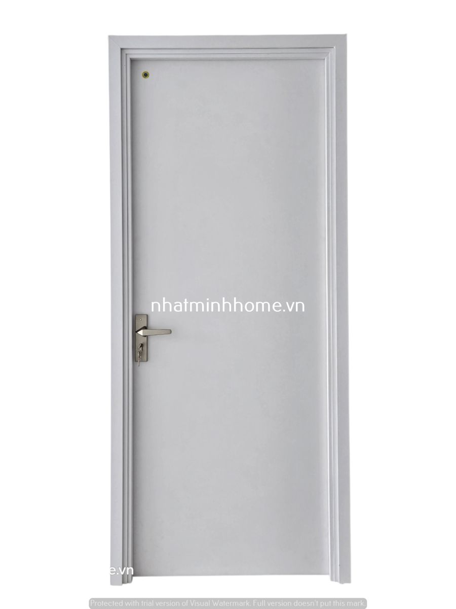 cửa phòng nhựa composite mẫu phẳng màu trắng B9, thương hiệu AGP