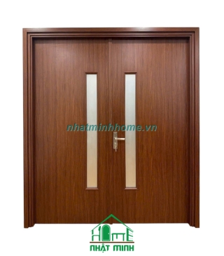 Cửa Nhựa Composite AGP 2 Cánh Ô Kính Màu B7