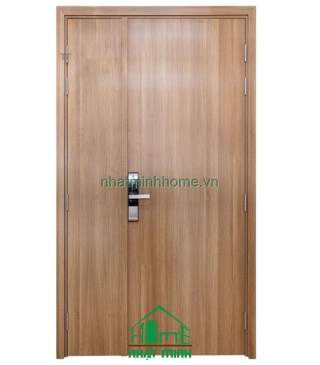 Cửa Gỗ MDF Melamine An Cường 2 Cánh Giá Rẻ NM34