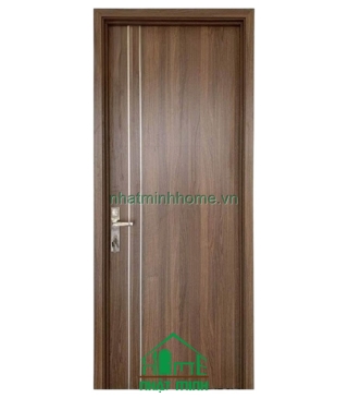 Cửa Gỗ MDF Melamine An Cường Viền 3 Sọc Chỉ Giá Rẻ NM25