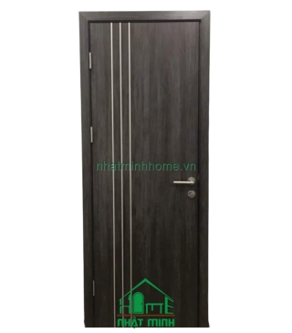 Cửa Gỗ MDF An Cường Cánh Phẳng Viền 3 Sọc Chỉ Giá Rẻ NM40