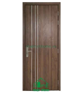 Cửa Gỗ MDF Melamine An Cường Viền 3 Sọc Chỉ Giá Rẻ NM23 