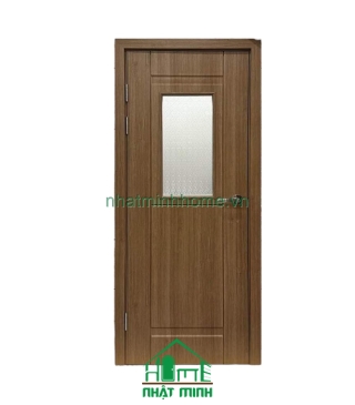 Cửa Nhựa ABS Hàn Quốc Giả Gỗ Gắn Kính Giá Rẻ 203-W0901