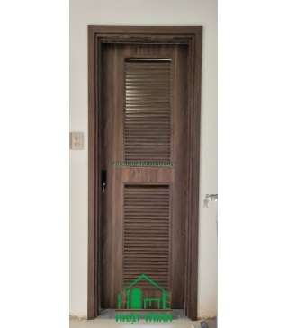 Cửa Nhựa Gỗ Composite Gắn Lá Sách Thông Gió