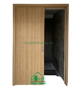 Cửa Lùa Trượt Nhựa Gỗ Composite Giá Rẻ NM125