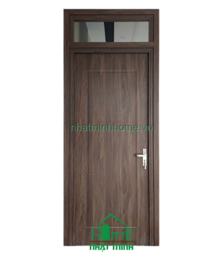 Cửa Nhựa Gỗ Composite Gắn Ô Fix Kính NM112