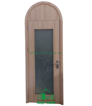 Cửa Vòm Gỗ MDF Melamine An Cường Gắn Kính giá Rẻ NM36