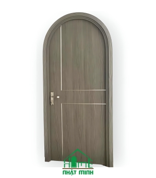 Cửa Vòm Nhựa Gỗ Composite Chỉ Nhôm NM07