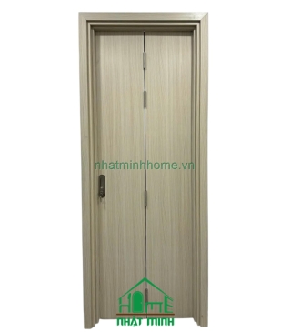 Cửa Xếp 2 Cánh Nhựa Gỗ Composite Giá Rẻ Màu B1
