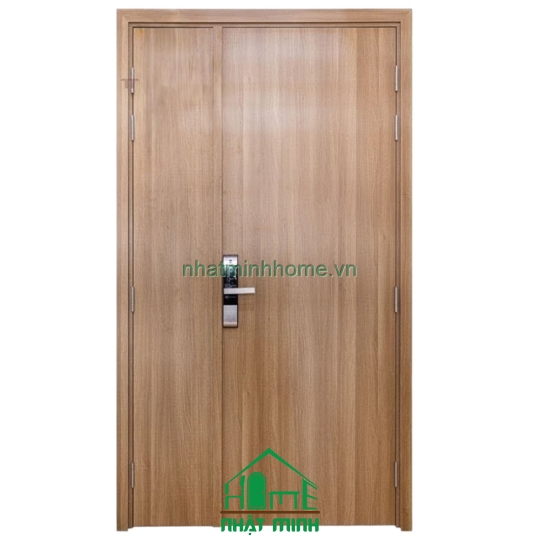 Cửa Gỗ MDF Melamine An Cường 2 Cánh Giá Rẻ NM34