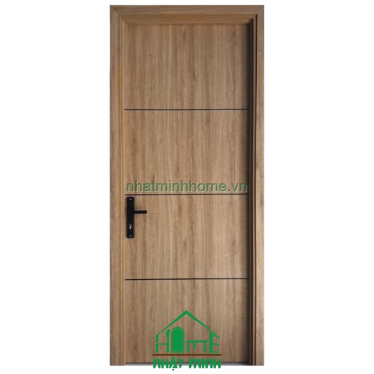 Cửa Gỗ MDF Melamine An Cường 3 Sọc Ngang Giá Rẻ NM24