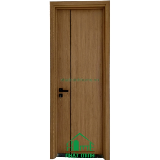Cửa Gỗ MDF An Cường Giá Rẻ CNC Chỉ Đen Dọc NM21