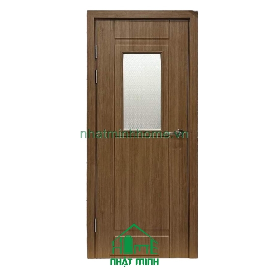 Cửa Nhựa ABS Hàn Quốc Giả Gỗ Gắn Kính Giá Rẻ 203-W0901