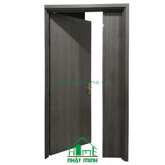 Cửa Nhựa Gỗ Composite 2 Cánh Phẳng Giá Rẻ NM77