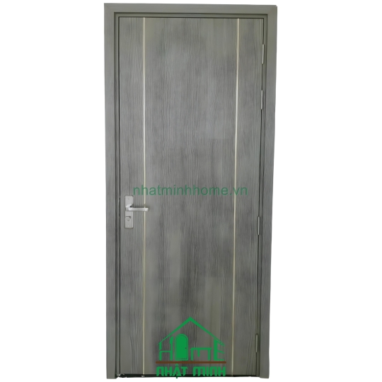 Cửa Nhựa Gỗ Composite Cánh Phẳng Viền 2 Sọc Chỉ Giá Rẻ