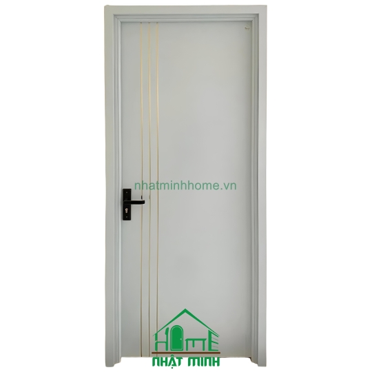 Cửa Nhựa Gỗ Composite Trắng 3 Sọc Chỉ Giá Rẻ NM85