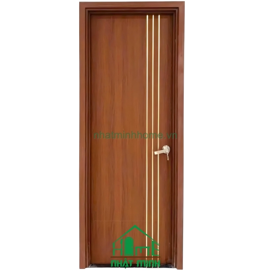 Cửa Nhựa Gỗ Composite 3 Sọc Chỉ Giá Rẻ NM85