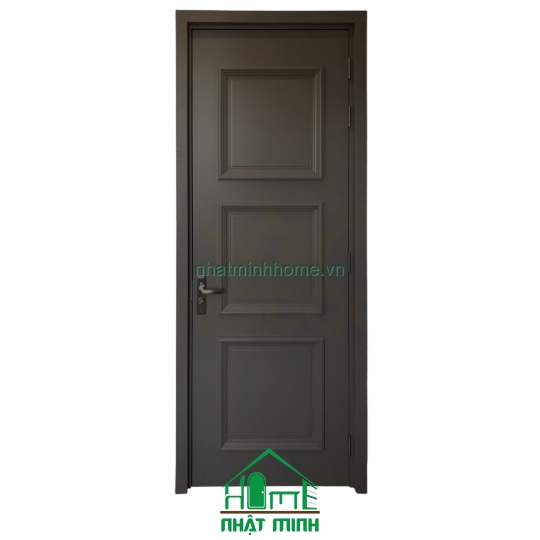 Cửa Nhựa Gỗ Composite Phào Chỉ Nổi Sơn Đen Giá Rẻ NM115