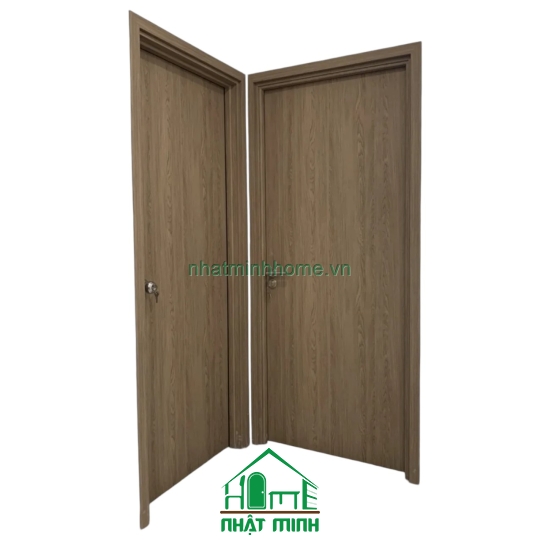 Cửa Nhựa Gỗ Composite Cánh Phẳng Giá Rẻ NM121
