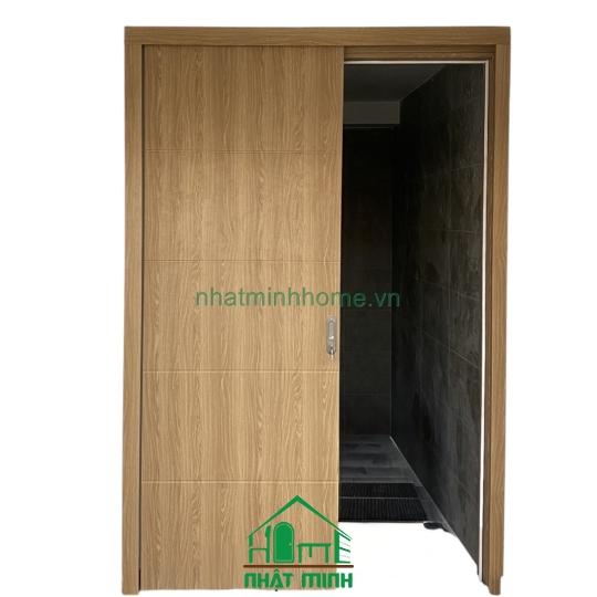 Cửa Lùa Trượt Nhựa Gỗ Composite Giá Rẻ NM125