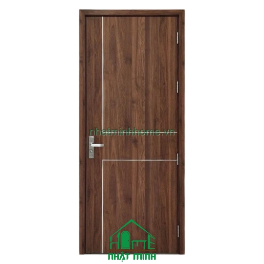 Cửa Nhựa Gỗ Composite Phẳng Sọc Chỉ Giá Rẻ NM100