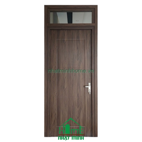 Cửa Nhựa Gỗ Composite Gắn Ô Fix Kính NM112