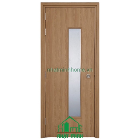 Cửa Nhựa Gỗ Composite Gắn Kính Giá Rẻ NM113